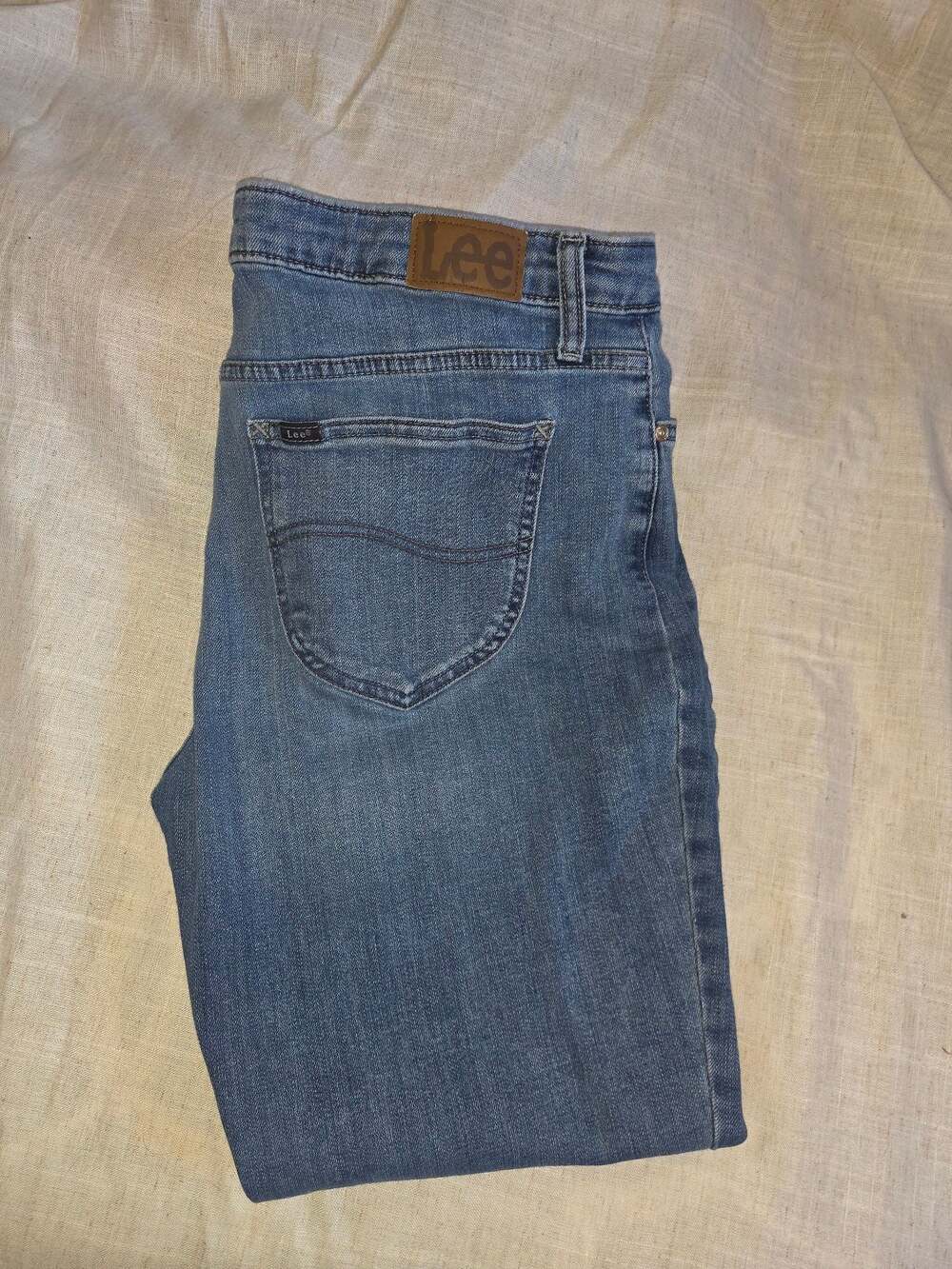 Lee Women's Regular Fit Mid Rise Stretch Denim Jeans Size 14P